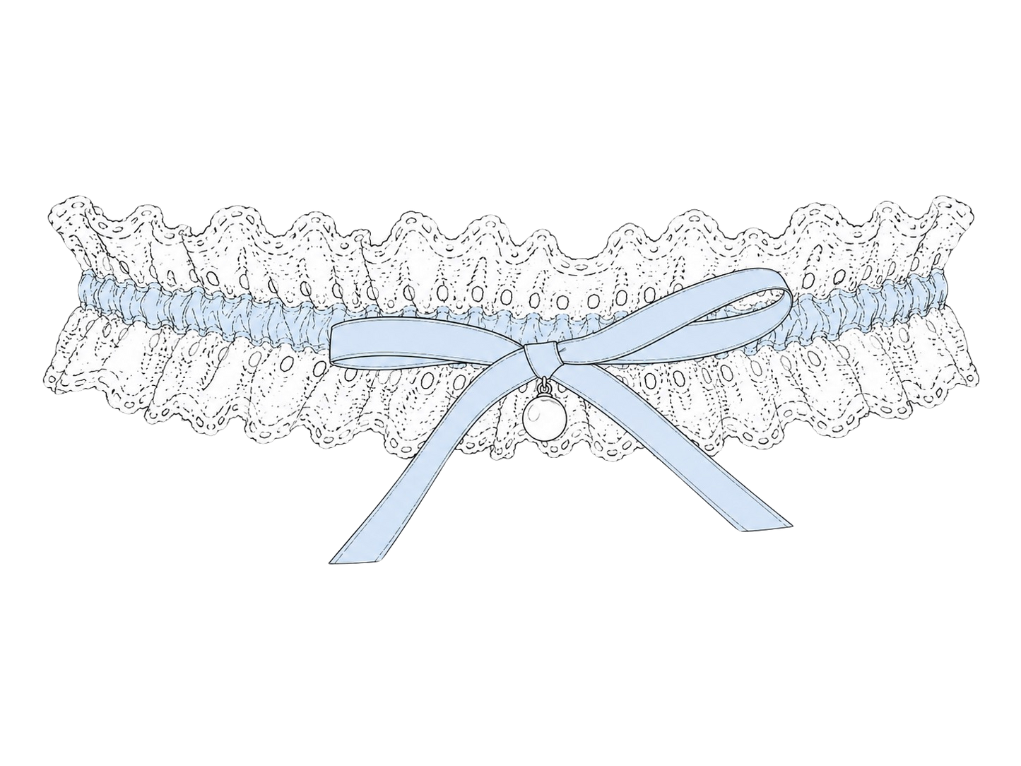 Something Blue Wedding Garter