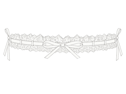 Vintage Tie Wedding Garter
