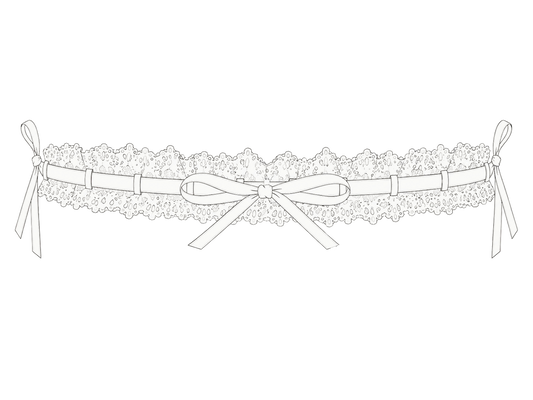 Vintage Tie Wedding Garter